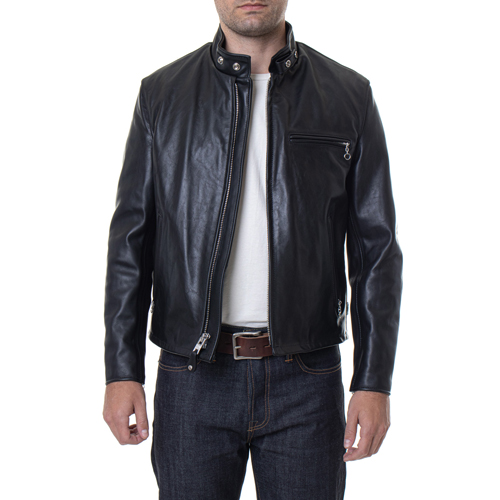 Schott NYC Classic Racer Leather Motorcycle Jacket