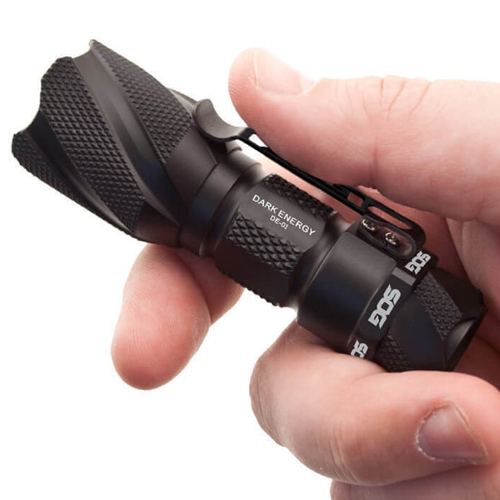 Dark Energy Black Anodized Aluminum LED Flashlight