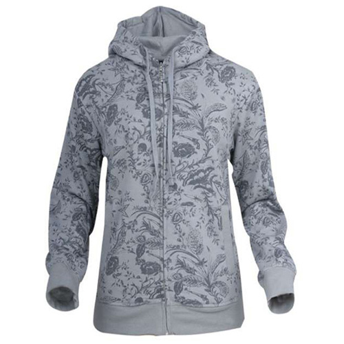 Ladies Floral Full Zip Hoody