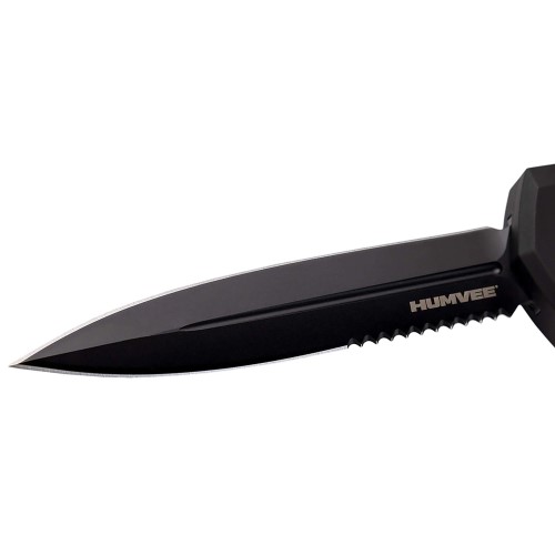 A4 Humvee Button Lock Knife in silver, offered at Buycamouflage.com.