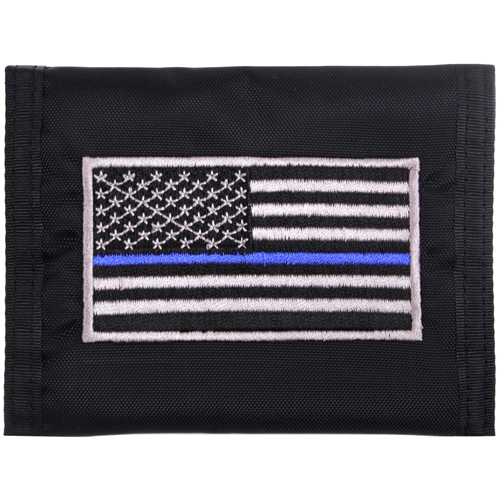 Thin Blue Line Flag Nylon Commando Wallet
