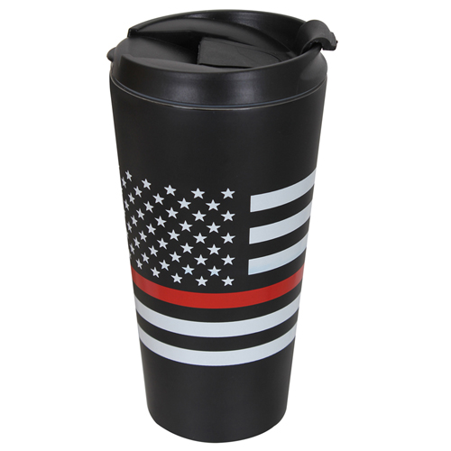 Thin Red Line Flag Travel Mug
