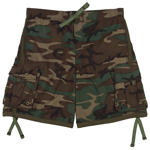 Elastic Waistband Swim Trunks