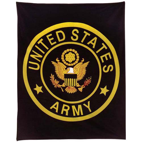 Ultra Force Army Insignia Fleece Blanket 50Inch X 60Inch