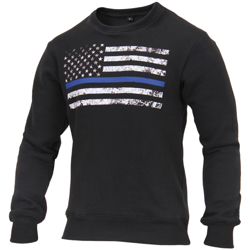 Thin Blue Line Flag Crew Neck Sweatshirt