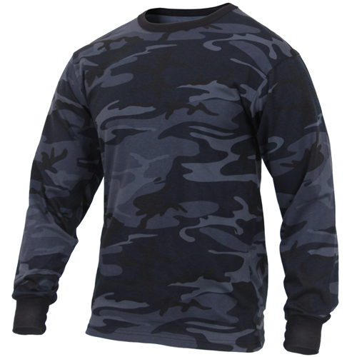 Mens Long Sleeve Camo T-Shirt