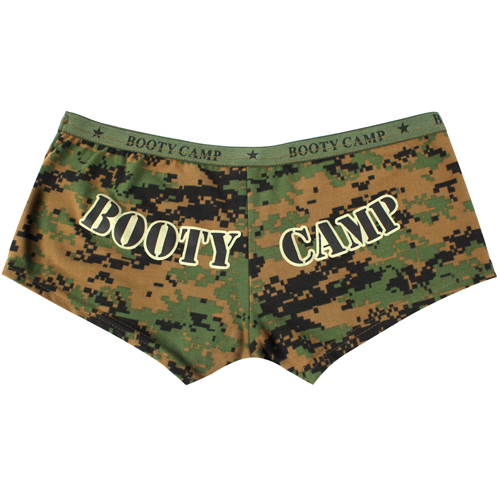 Womens Woodland Digital Booty Camp Booty Shorts