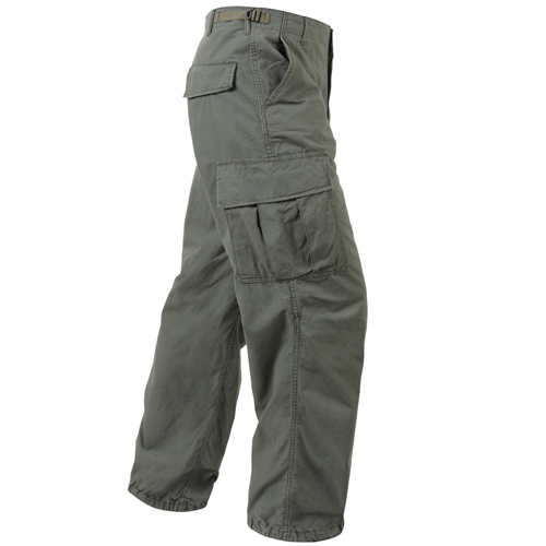 Mens Vintage Vietnam Rip-Stop Fatigue Pant