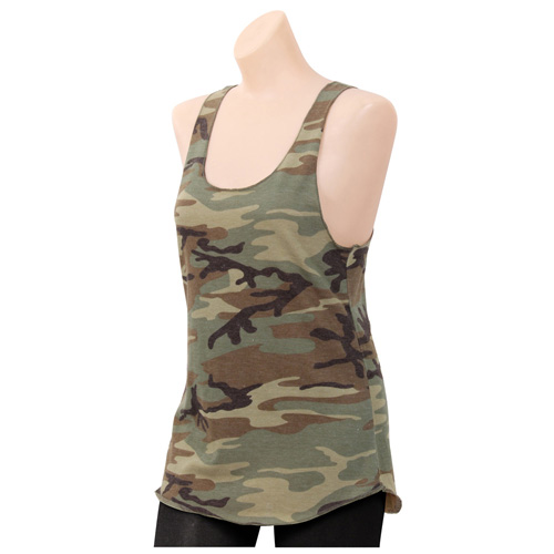 Womens Camo Racerback Tank Top
