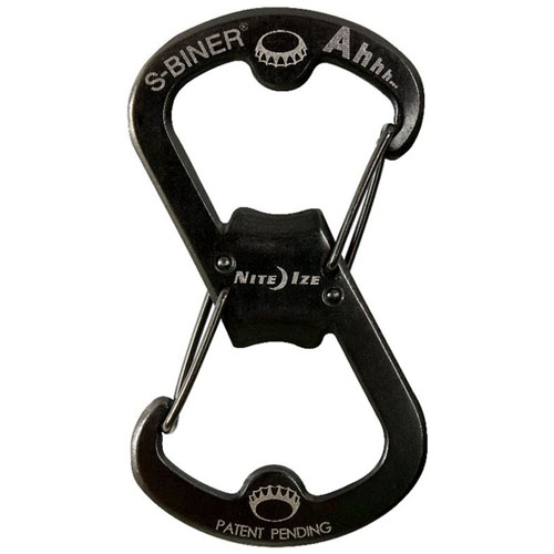 Black Nite Ize S-Biner With Bottle Opener