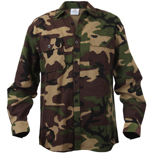 Mens Extra Heavyweight Camo Flannel Shirts