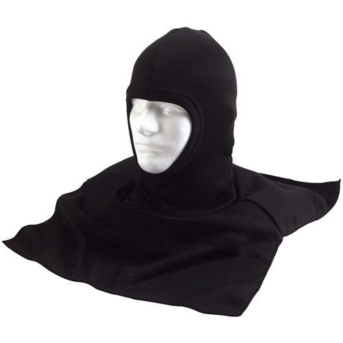 Black Polyester Balaclava With Dickie