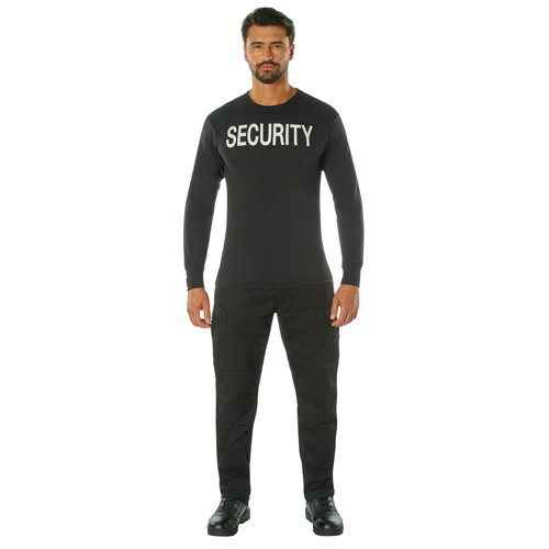 Mens 2-Sided Security Long Sleeve T-Shirt
