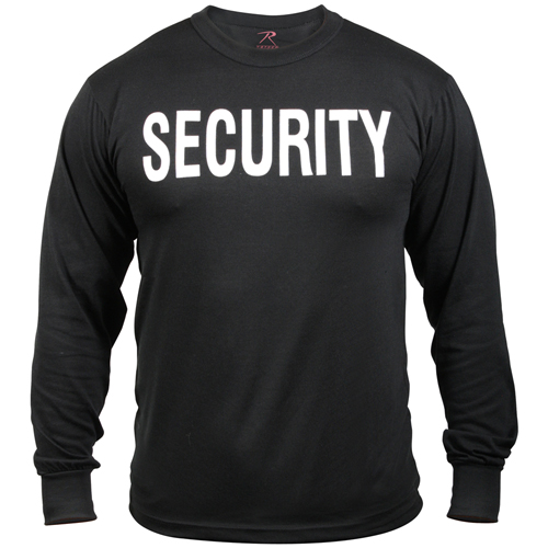 Mens 2-Sided Security Long Sleeve T-Shirt