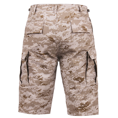 Mens Long Length Camo BDU Short