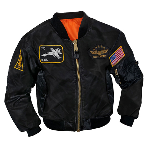 Kids Flight Jacket with Patches