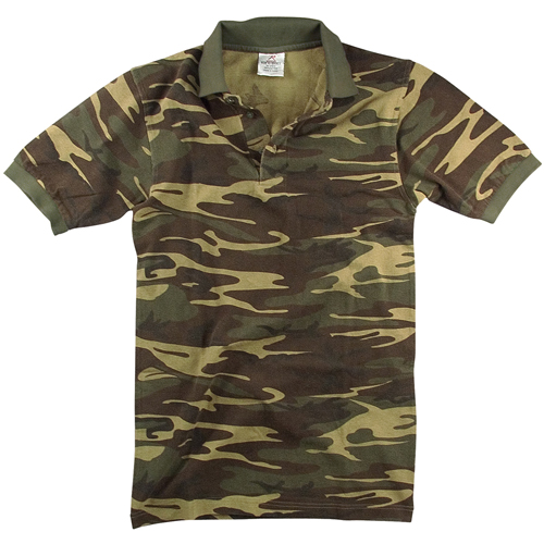 Ultra Force Vintage Woodland Camouflage Golf Shirt