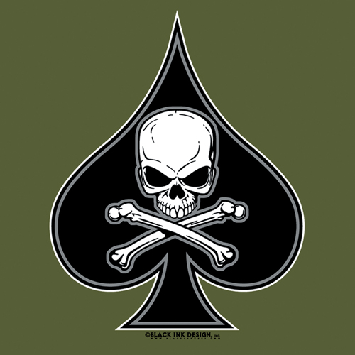 Mens Black Ink Death Spade T-Shirt