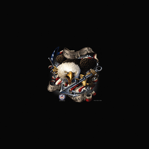 Mens Black Ink U.S. Navy Eagle T-Shirt