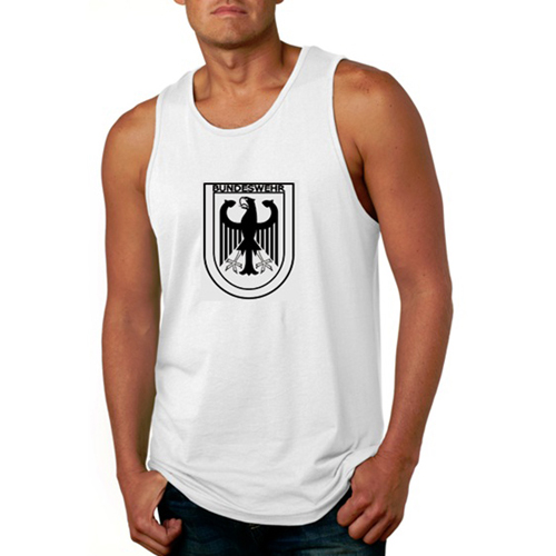 German Bundeswehr Custom Printed White Tank Top