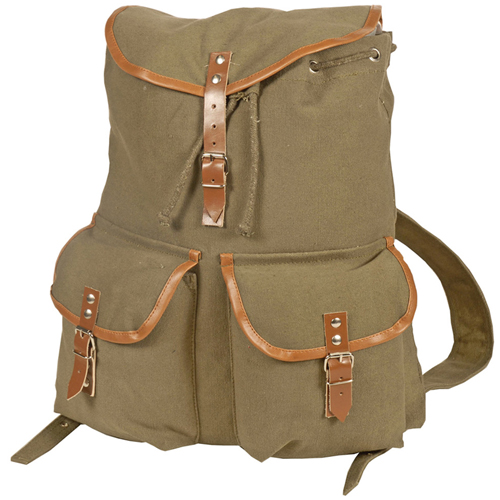 Vintage Canvas Camper Rucksack - Olive