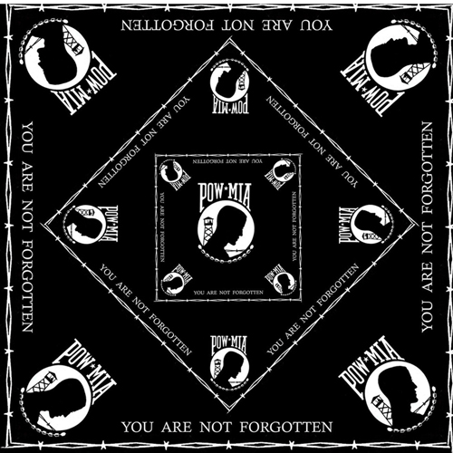 Zan Headgear 22 Inch x 22 Inch POW/MIA Bandana