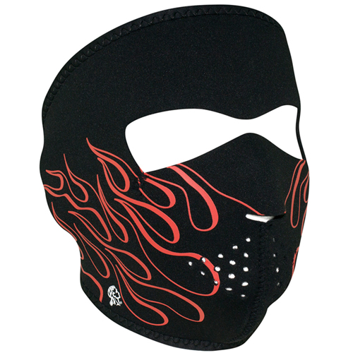 Neoprene Orange Flame Full Face Mask