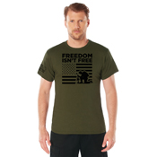 Ultra Force Freedom Isn't Free US Flag Print T-Shirt