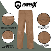 Raven X RipstopOps Work Pants with Knee Pad
