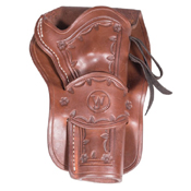 Western Justice Hand Tooled 6 Inch Leather Holster