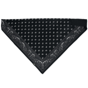 Bandanna - Polyester - Black Paisley