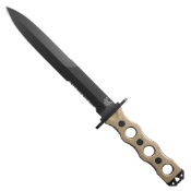 SOCP Fixed Black G10 Knife 