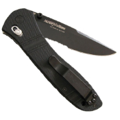 Benchmade 3.90 Inch Black D2 Combo Blade Folding Knife