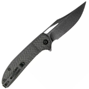 Ortis Folding Knife w/ Twill Carbon Fiber Handle