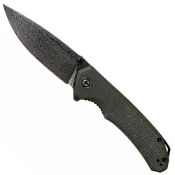  Button Lock Elementum Folding Knife - Marble Carbon Fiber Handle