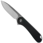 Experience the elegance of the Elementum folding knife, boasting a stylish gray G10 handle and a durable gray stainless steel liner. A perfect blend of form and function."