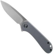 Experience the elegance of the Elementum folding knife, boasting a stylish gray G10 handle and a durable gray stainless steel liner. A perfect blend of form and function."