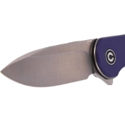 Experience the elegance of the Elementum folding knife, boasting a stylish gray G10 handle and a durable gray stainless steel liner. A perfect blend of form and function."