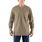 Flame-Resistant Force Loose Fit Midweight Long-Sleeve Pocket Henley T-Shirt
