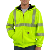 High-Visibility Zip-Front Thermal-Lined Sweatshirt