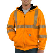 High-Visibility Zip-Front Thermal-Lined Sweatshirt