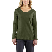 Carhartt Women's Long-Sleeve V-Neck T-Shirt