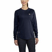 Carhartt Women's Flame-Resistant Force Cotton Long-Sleeve Crewneck T-Shirt