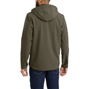 Men's Rain Defender Relaxed Fit Softshell Hooded Jacket 