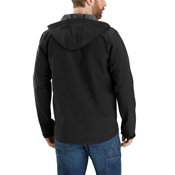 Men's Rain Defender Relaxed Fit Softshell Hooded Jacket 