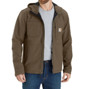 Men's Rain Defender Relaxed Fit Softshell Hooded Jacket 