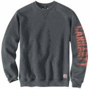 Loose Fit Midweight Crewneck Sleeve Grapich Sweatshirt