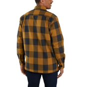 Relaxed Fit Heavywight Flannel Sherpa-Lined Shirt Jacket