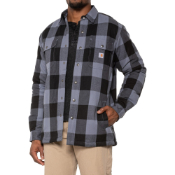 Relaxed Fit Heavywight Flannel Sherpa-Lined Shirt Jacket