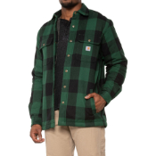 Relaxed Fit Heavywight Flannel Sherpa-Lined Shirt Jacket